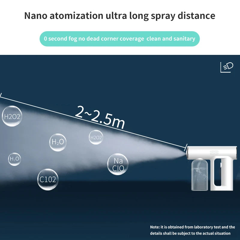 Wireless Nano Blue Light Fogging Disinfection Spray Steamer K7 Salon Styling Sprayer Gun Atomization Sanitizer Tools