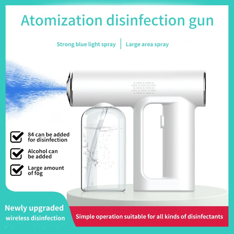 Wireless Nano Blue Light Fogging Disinfection Spray Steamer K7 Salon Styling Sprayer Gun Atomization Sanitizer Tools