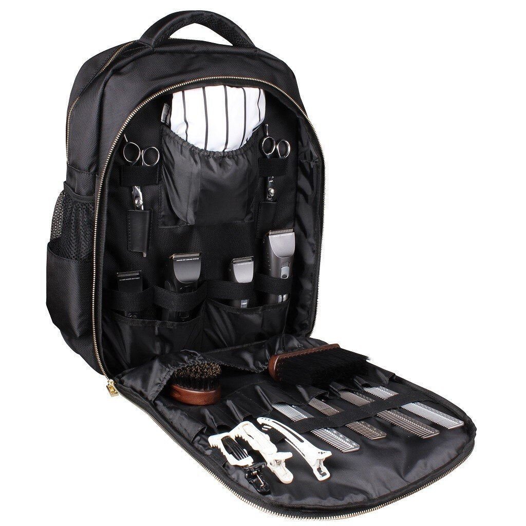 Barber Backpack Portable Travel Multifunction Backpack Storage Bag Barber Carrying Case for Barber Styling Makeup Tools