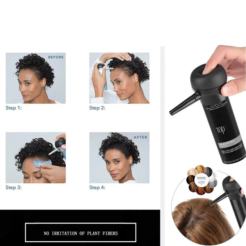 27.5G Hair Fibers Regrowth Powders Keratin Applicator Hair Building Fibers Spray Pump Hair Growth Products Hair Powder Wholesale