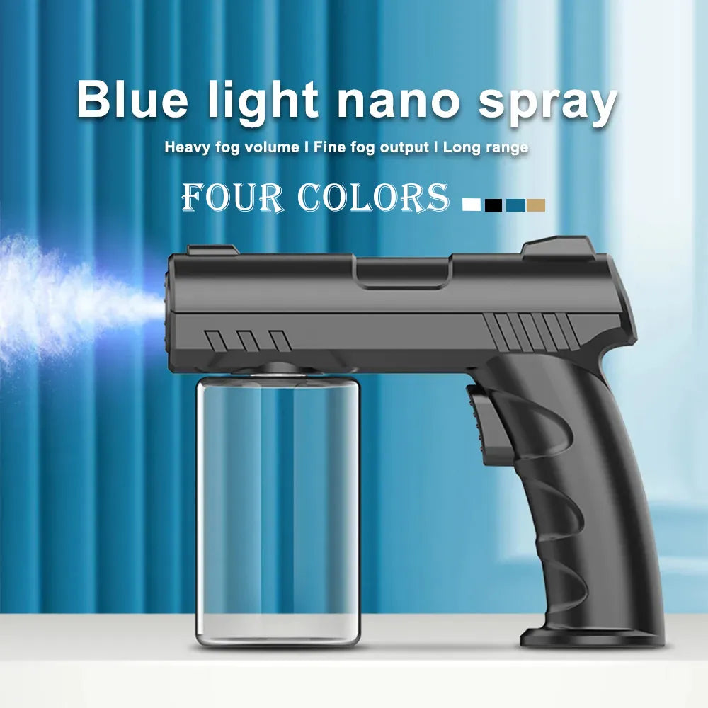 Newest 280Ml Wireless Electric Sanitizer Sprayer USB Nano Blue Light Steam Spray Disinfection Gun Garden Household Atomizer Tool