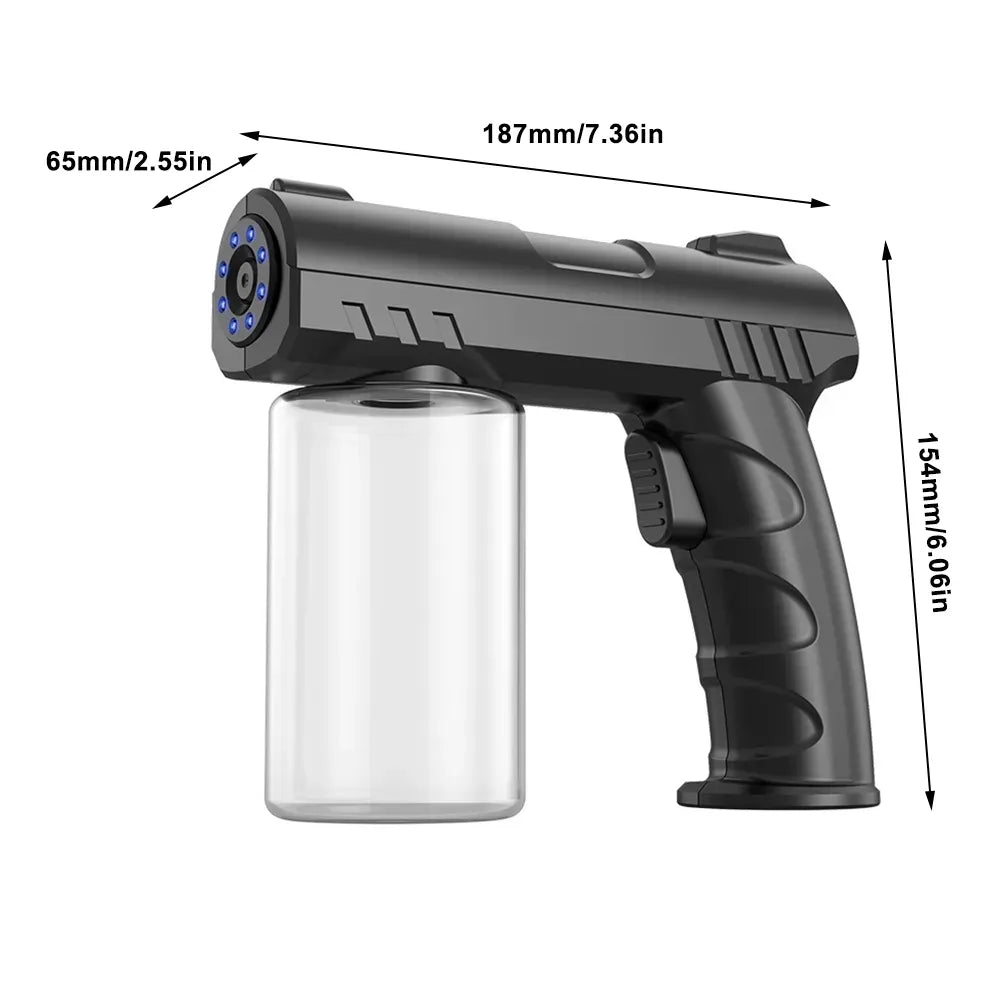 Newest 280Ml Wireless Electric Sanitizer Sprayer USB Nano Blue Light Steam Spray Disinfection Gun Garden Household Atomizer Tool