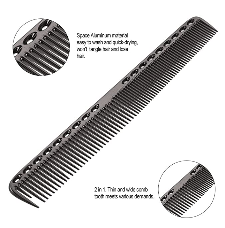 Black Nova Metal Comb – BARBERNOVA